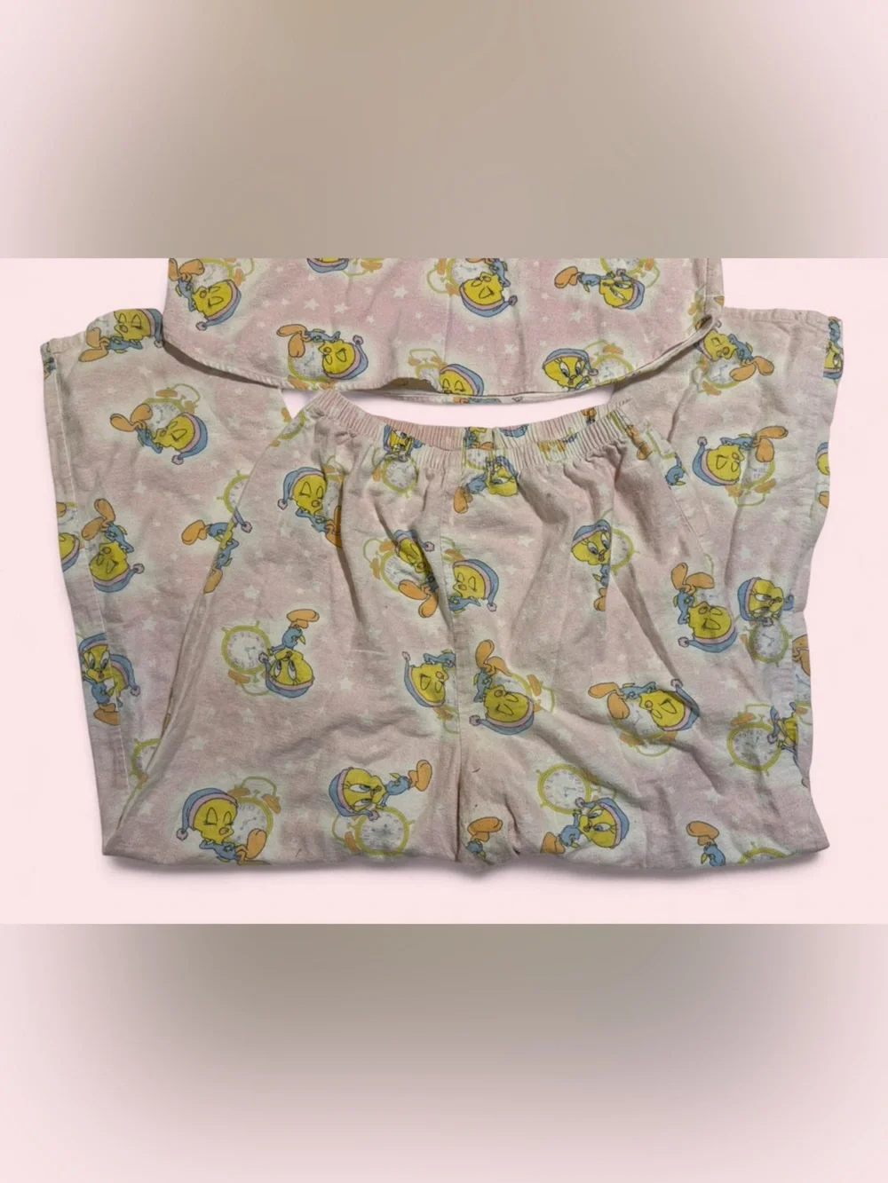 Warner Bros. Vintage Rare 1999 Pink Tweety Bird Pajama Set Women’s M